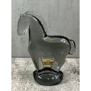 Vintage Gense Horse Swedish Art Glass Paperweight Figurine 5” Tall